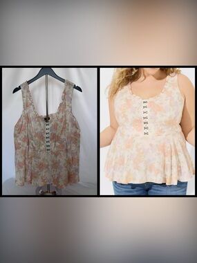 TORRID | Babydoll Challis Corset Top